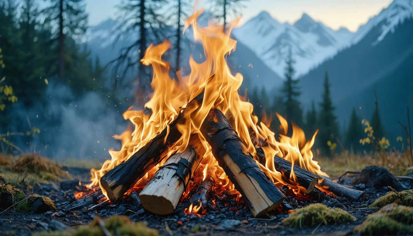Water tank and hillside with muted smoke tint